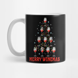 Merry Winemas. Funny Christmas Sweatshirt for Wine Lovers. Mug